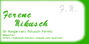 ferenc mikusch business card